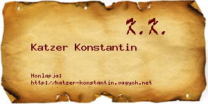 Katzer Konstantin névjegykártya
